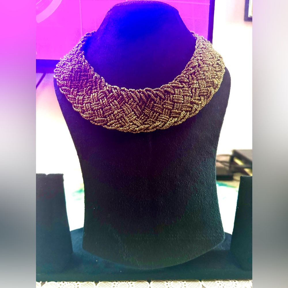 House Of RuSa Vintage Collection!Tales of the Folklore Gold Beaded Neckpiece